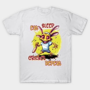 Eat Sleep Cricket Repeat T-Shirt